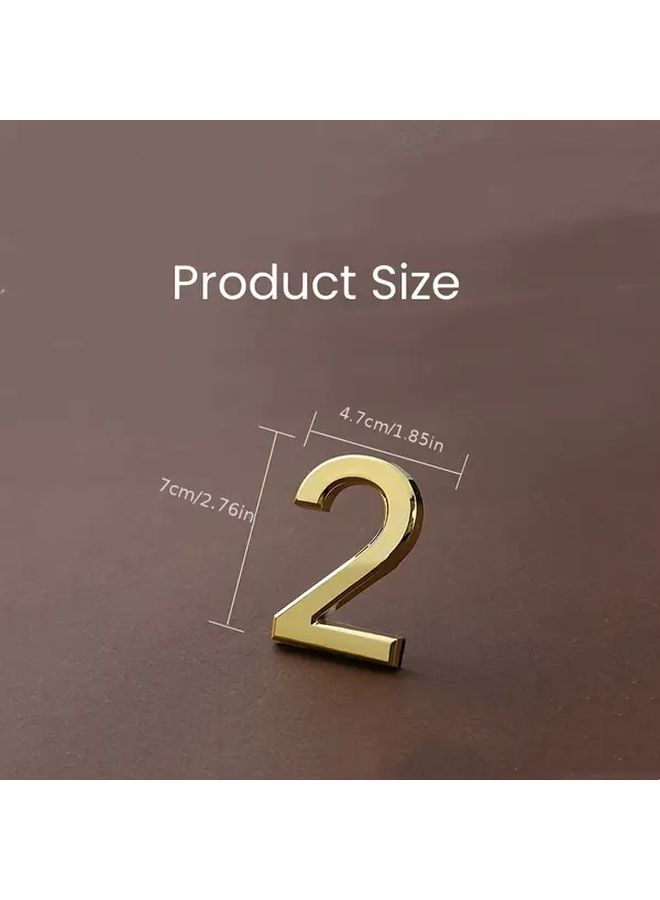 3D Mailbox Numbers House Number Decals Electroplated Adhesive Plates Style 7 - Image 3