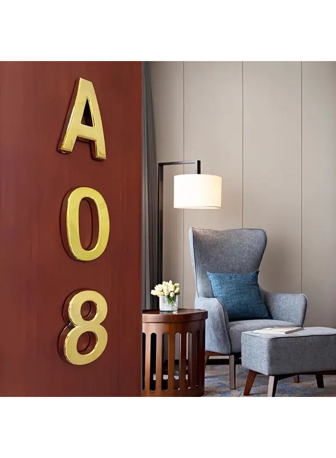 3D Mailbox Numbers House Number Decals Electroplated Adhesive Plates Style 7 - Image 4