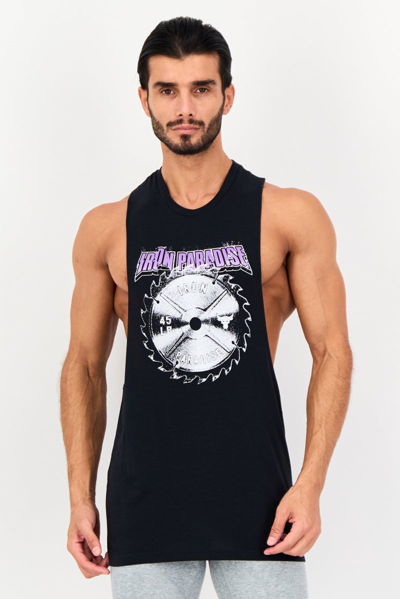 UNDER ARMOUR سترة تدريب بلا أكمام للرجال من أندر أرمور X مشروع روك، سوداء - Image 1