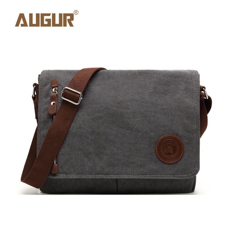 حقيبة كتف رجالية جديدة من AUGUR - حقيبة كاجوال بتصميم كوري للطلاب