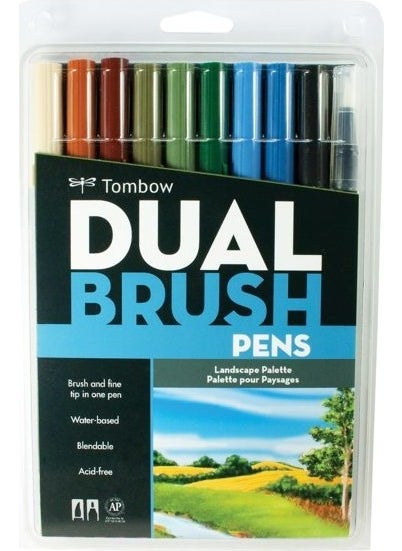 Dual Brush Pen Brush Pen Set 10 Colors Set Landscape - pzsku/Z3C257933D3C41EF5480EZ/45/_/1731017586/5d6f5dc4-4493-42ca-a4f9-248cbda0618d