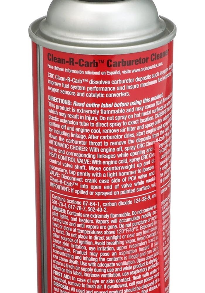 CRC Clean-R-Carb Carburetor Cleaner - 12 Oz - Image 2