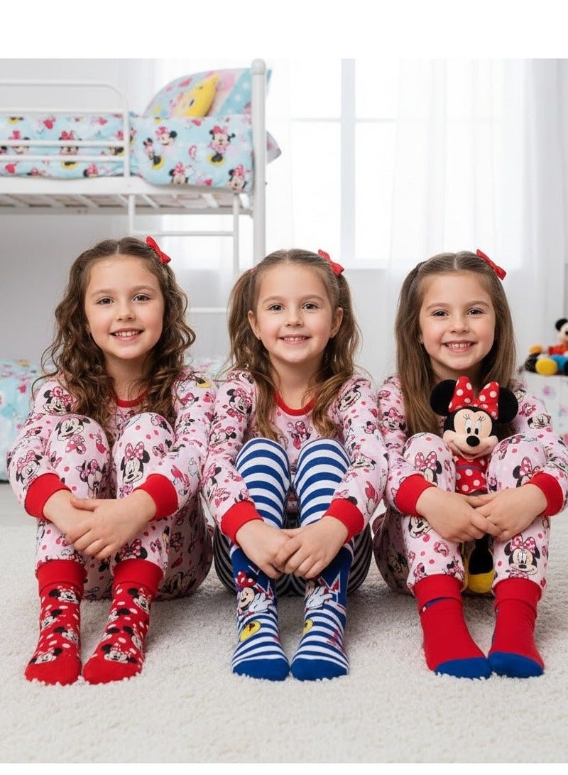ديزني_ميني_هاوس مجموعة من ٣ جوارب للبنات من ديزني ميني ماوس.
من إنتاج كيدز تي في - Image 2