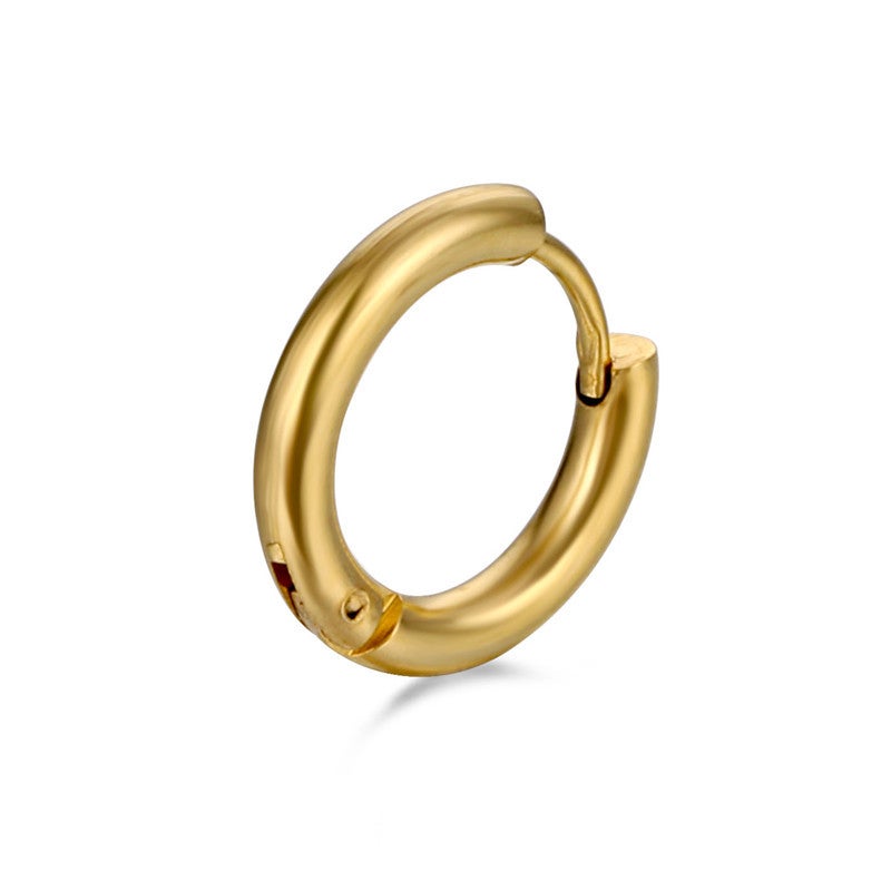 Generic Cross-border earrings female titanium steel simple ear buckle ear ring electroplating clothing accessories earrings earrings manufacturers wholesale  - Image 3