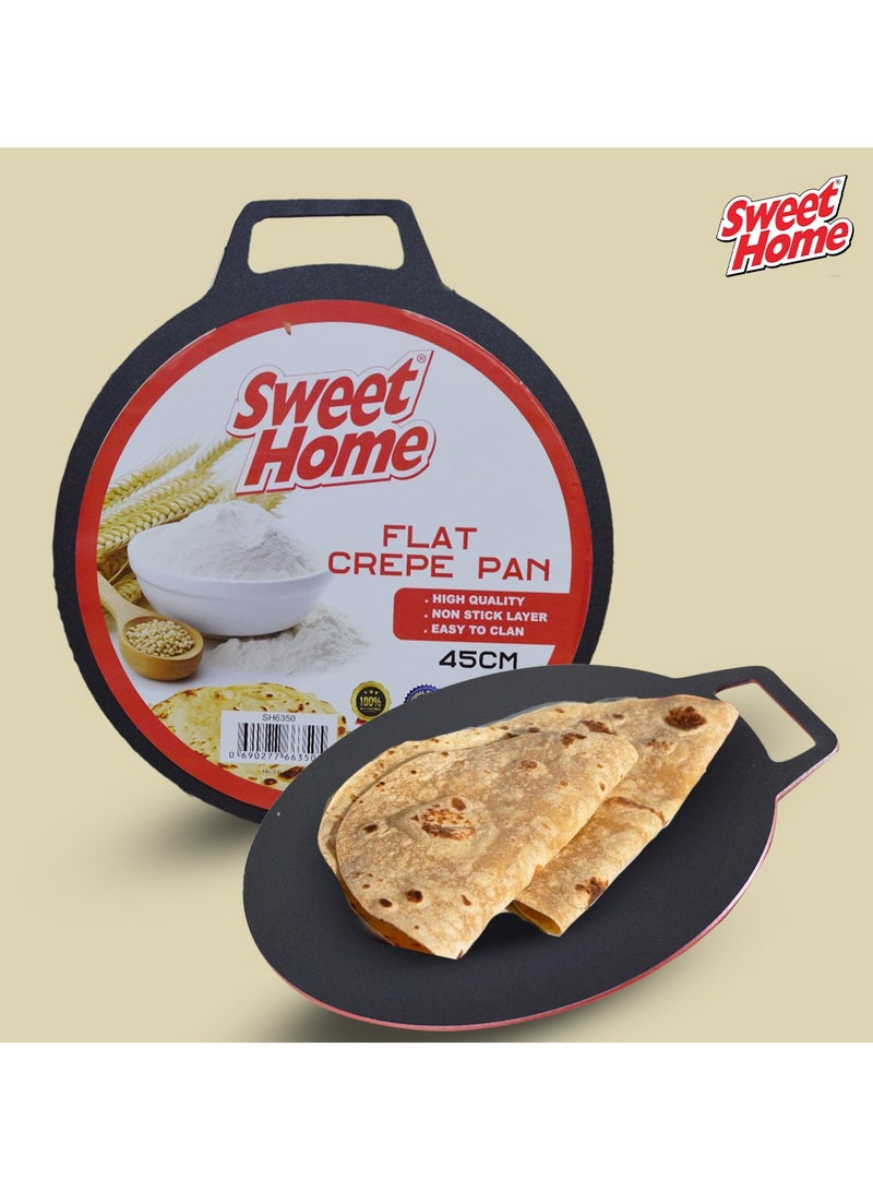 Sweet Home Nonstick Flat Crepe Pan 45cm, Durable Aluminum Griddle for Perfect Pancakes, Dosas, and Tortillas, Even Heat Distribution, PFOA-Free Cookware for Induction, Gas, and Electric Stoves - Image 1