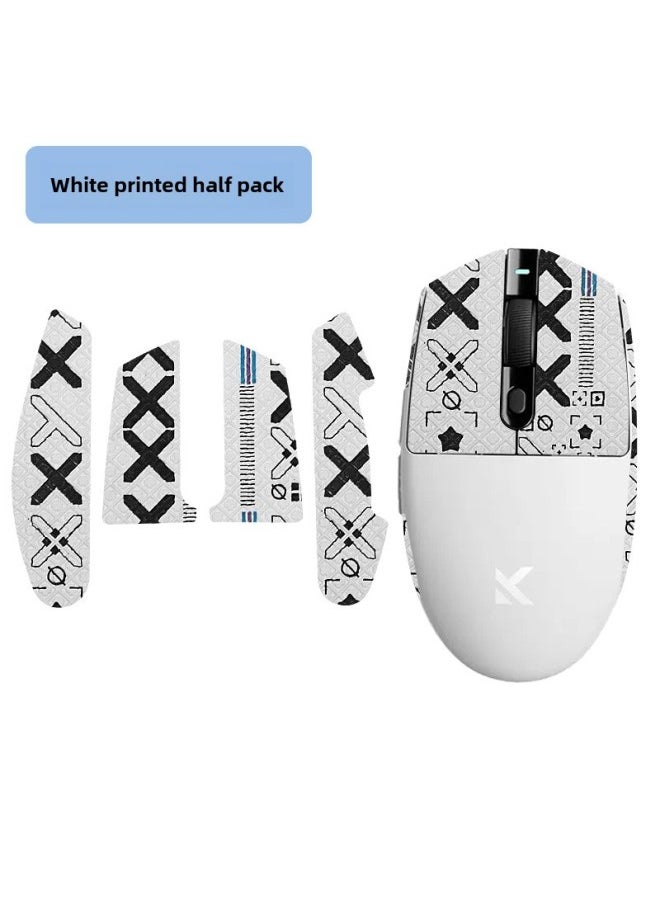 Generic For Mai From G3 Mouse Anti-slip Stickers G3Pro Stickers Max Sweat-absorbent Stickers Ultra Anti-slip Stickers Special Full Package-Color: One White Printed Mouse Sticker  - Image 1