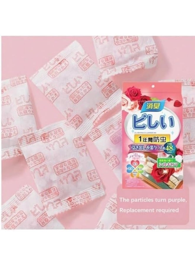 Rose Scented Sachets, Long-Lasting Freshness for Shoes, Closets, and Drawers, 48-Pack - Image 4