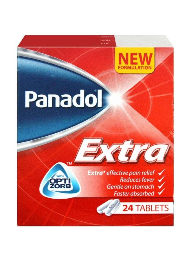Panadol بانادول إكسترا – تخفيف سريع من الألم والانزعاج (24 قرص)