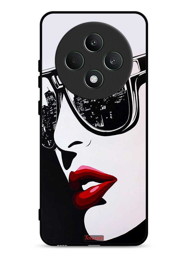 Tolwak Oppo Reno12 F 5G Protective Case Cover Girl Face Abstract Art - Image 1