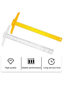 Plastic Transparent Ruler, 2Pcs T Square Ruler for Drafting Tools and General Layout Work Architect Architectural Triangle Tee 30CM - pzsku/Z3C2627A9E722F1ABDE02Z/45/_/1666396334/8b0550d5-592a-4cdd-a61f-aa50afb5907c