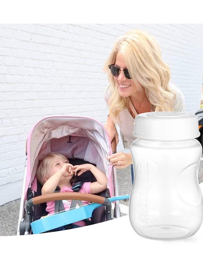 Breast Milk Storage Bottles, 180ML Breastmilk Storage Containers for Fridge, Wide Neck Breast Milk Freezer Storage Organizer (Pack of 6) - Image 5
