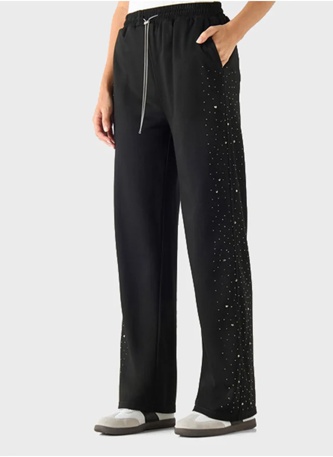 تواكستريمز Embellished Drawstring Detailed Pants