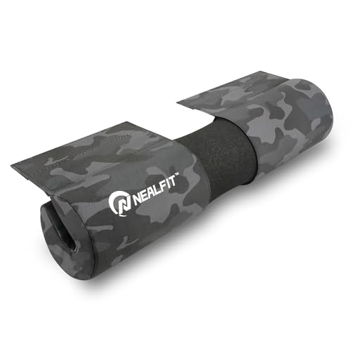 NEALFIT Barbell Squat Pad with Thick Nylon Padding, Hip Thrust Pad for Squats, Lunges, Neck Shoulder Squat Pad for Olympic or Standard Bars (Camo) - Image 1