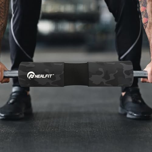 NEALFIT Barbell Squat Pad with Thick Nylon Padding, Hip Thrust Pad for Squats, Lunges, Neck Shoulder Squat Pad for Olympic or Standard Bars (Camo) - Image 4