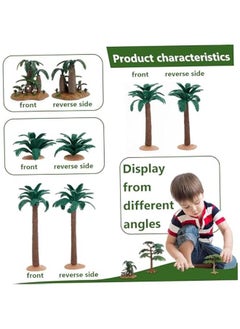 MOXO Model Trees, 7  Mixed Model Trees, DIY Craft Mini Palm Tree, Simulation Miniature Trees, Plastic Palm Trees for Micro Landscape, Model Railway Scenery Fairy Garden Decor  - Image 3