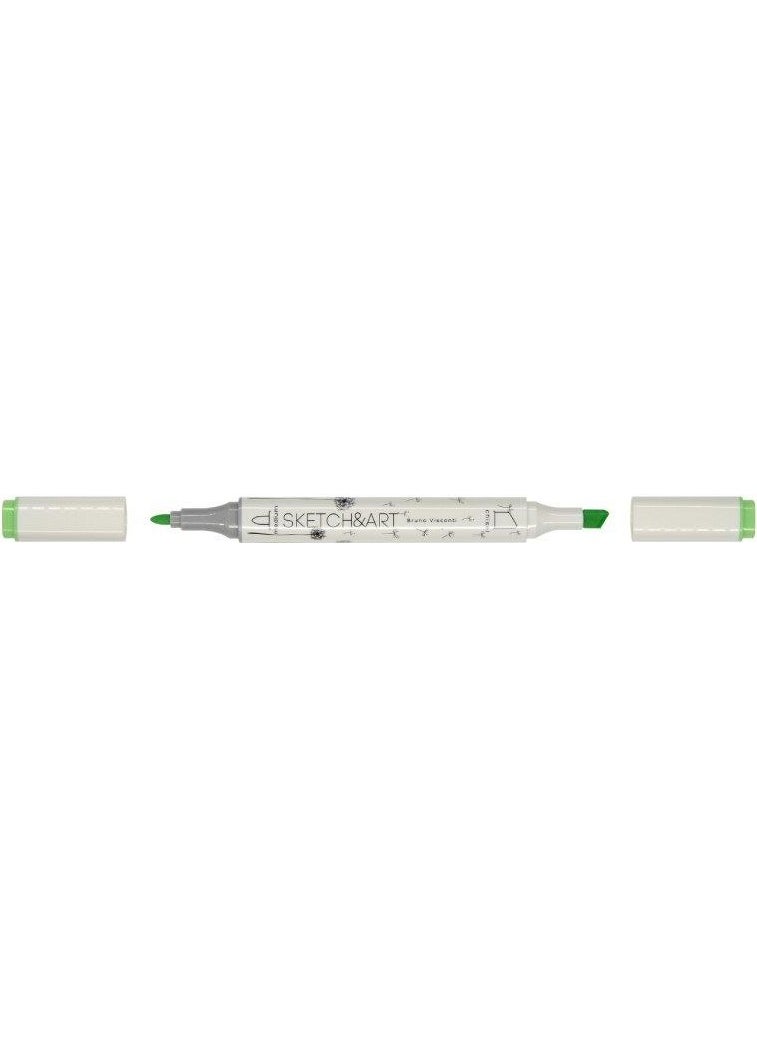 Bruno Visconti "sketch & Art" Double-Sided Marker Pen 12 Colors-Spring Landscape  - Image 4