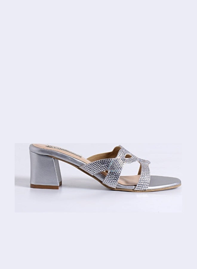 Crystalicious Emily Handcrafted  2 Inches Women's High Heeled Sandals Sparkling Heel for Work And Party, Wedding Party Dress - Image 1