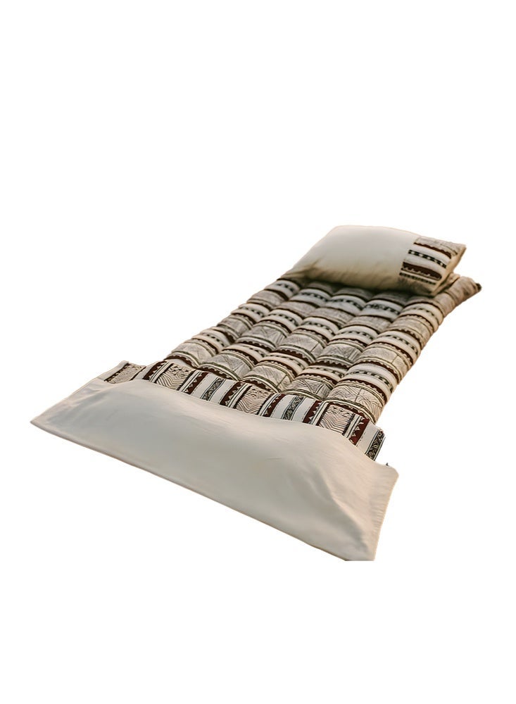 Monwem Najdi Guest Set Dark Grey Foldable Mattress with Pillow and Light Quilt - Image 2