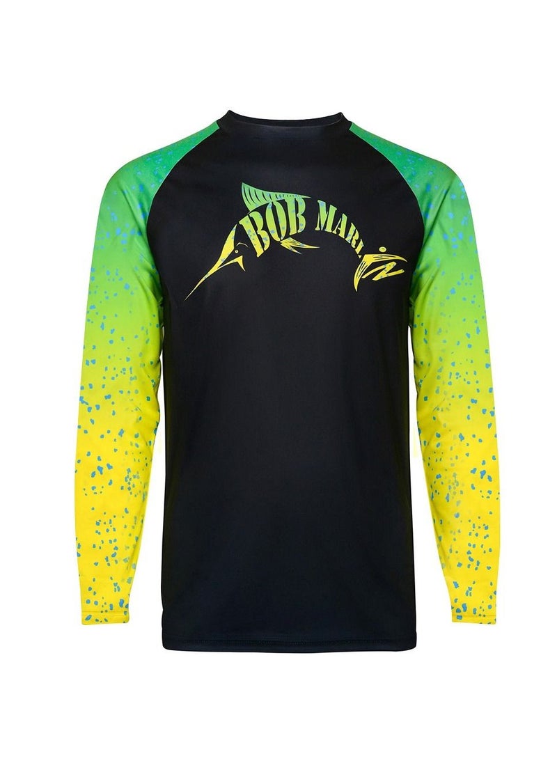BOB MARLIN Marlin Performance Shirt Bob Mahi Black-Large  - Image 1