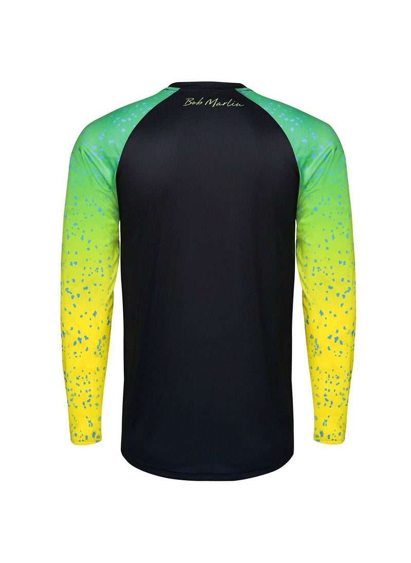 BOB MARLIN Marlin Performance Shirt Bob Mahi Black-Large  - Image 2