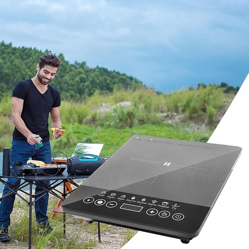 Portable Induction Cooktop Compact Electric Burner For Home Kitchen Dorm - Image 4