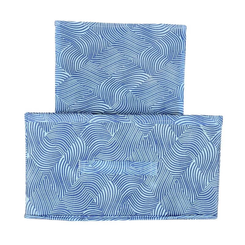 Kuber Industries Laheriya Print Non Woven Fabric 4Replacement Drawer Storage And Cloth Organizer Unit for Closet BlueKUBMART15990 - Image 4