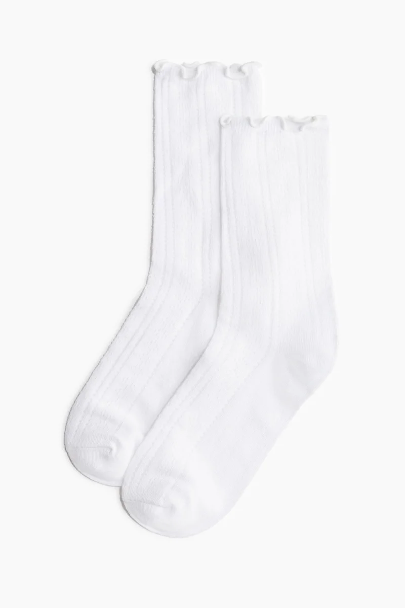 H&M 3-pack pointelle-knit socks