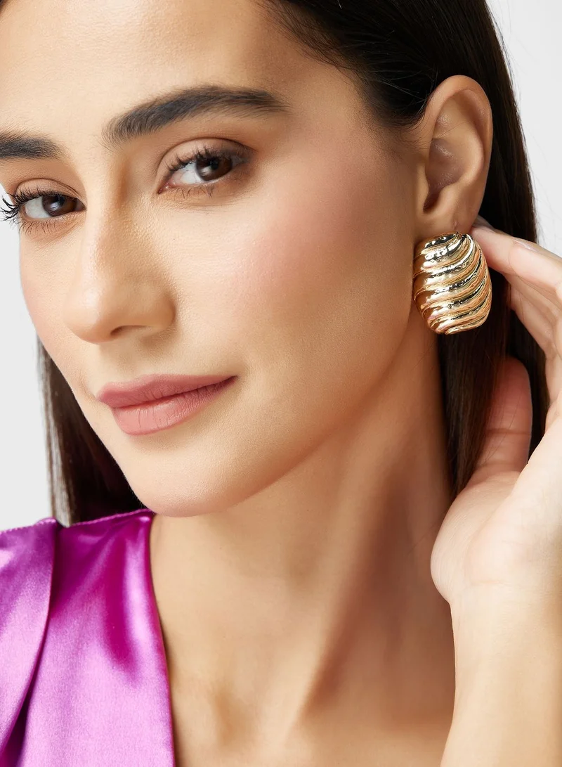 ELLA Hammered  Stud Earrings