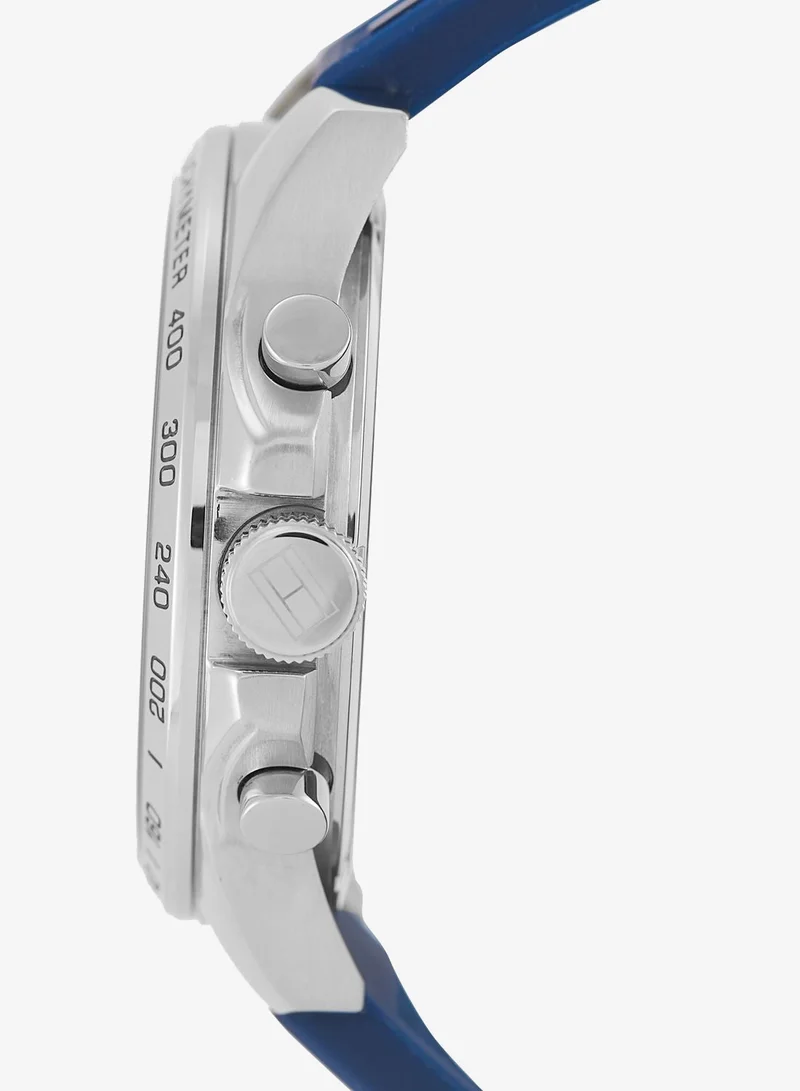 Tommy Hilfiger  Mens Analog Multifunction Quartz Watch With Navy Blue Silicone Bracelet - 1791476 for Men | Best Price UAE