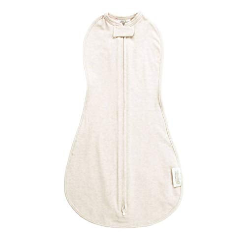 Woombie Original Baby Swaddling Blanket Soothing Cotton Baby Swaddle Wearable Baby Blanket Organic Cream 1419 lbs - Image 1