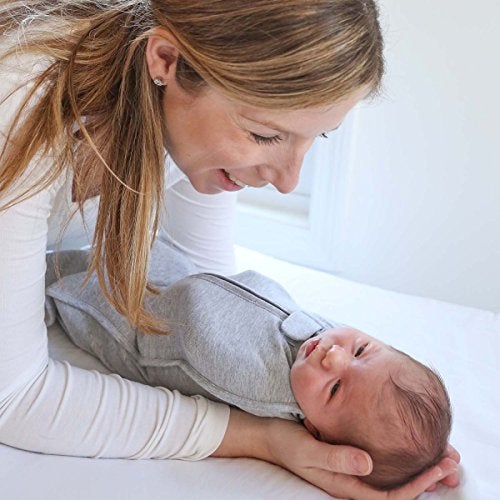 Woombie Original Baby Swaddling Blanket Soothing Cotton Baby Swaddle Wearable Baby Blanket Organic Cream 1419 lbs - Image 3
