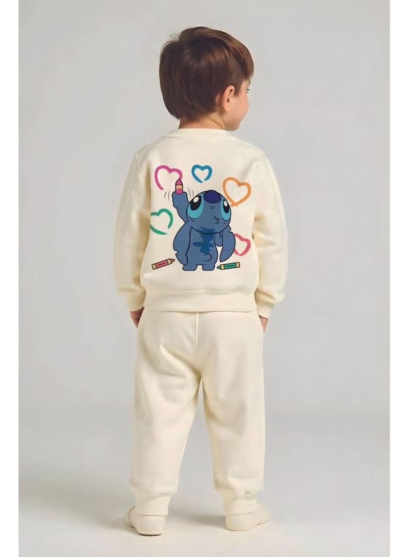 Myada Premium Lilo Stitch Printed Bottom Top Child Set 23261 - Image 1