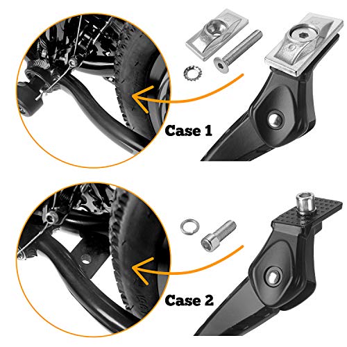 Sataway Bike Kickstand Adjustable Strong Center Mount Aluminum Alloy Bicycle Kickstand for 26” 700C 27.5” 28” inch Electric Bike Hybrid Bike Mountain Bike Adult Bike - Image 4