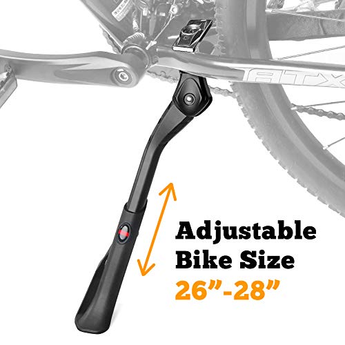 Sataway Bike Kickstand Adjustable Strong Center Mount Aluminum Alloy Bicycle Kickstand for 26” 700C 27.5” 28” inch Electric Bike Hybrid Bike Mountain Bike Adult Bike - Image 2