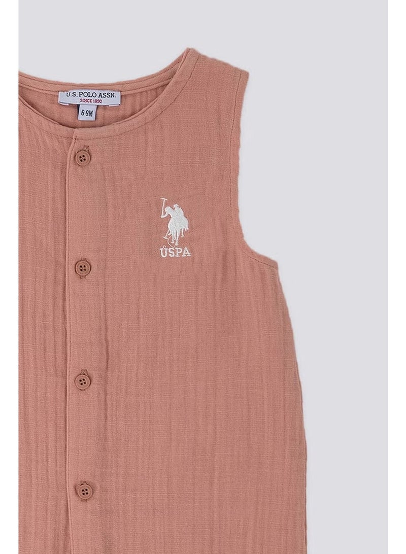 U.S. Polo Assn. بدلة قفزات بيبي بني ناعم من بولو أسيان - Image 2