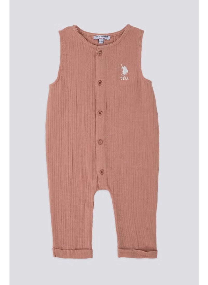 U.S. Polo Assn. بدلة قفزات بيبي بني ناعم من بولو أسيان - Image 1