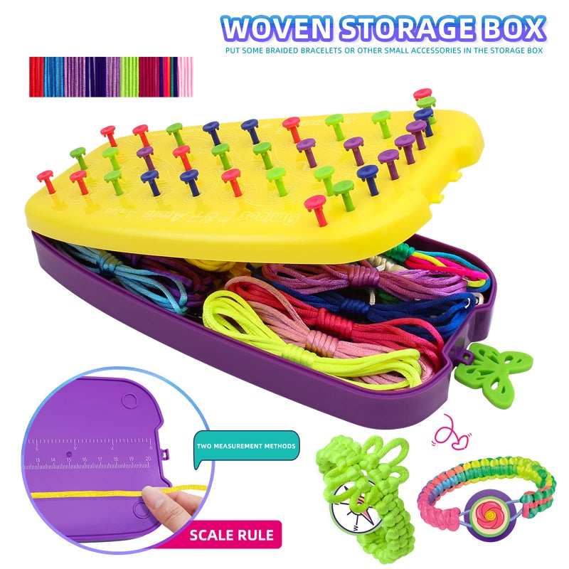 Topdiaos Friendship Bracelet Making Kit Toys, Ages 7 8 9 10 11 12 Year Old Girls Gifts Ideas, Birthday Present for Teen Girl, Arts and Crafts String Maker Tool, Bracelet DIY, Kids Travel Activity Set - Image 5