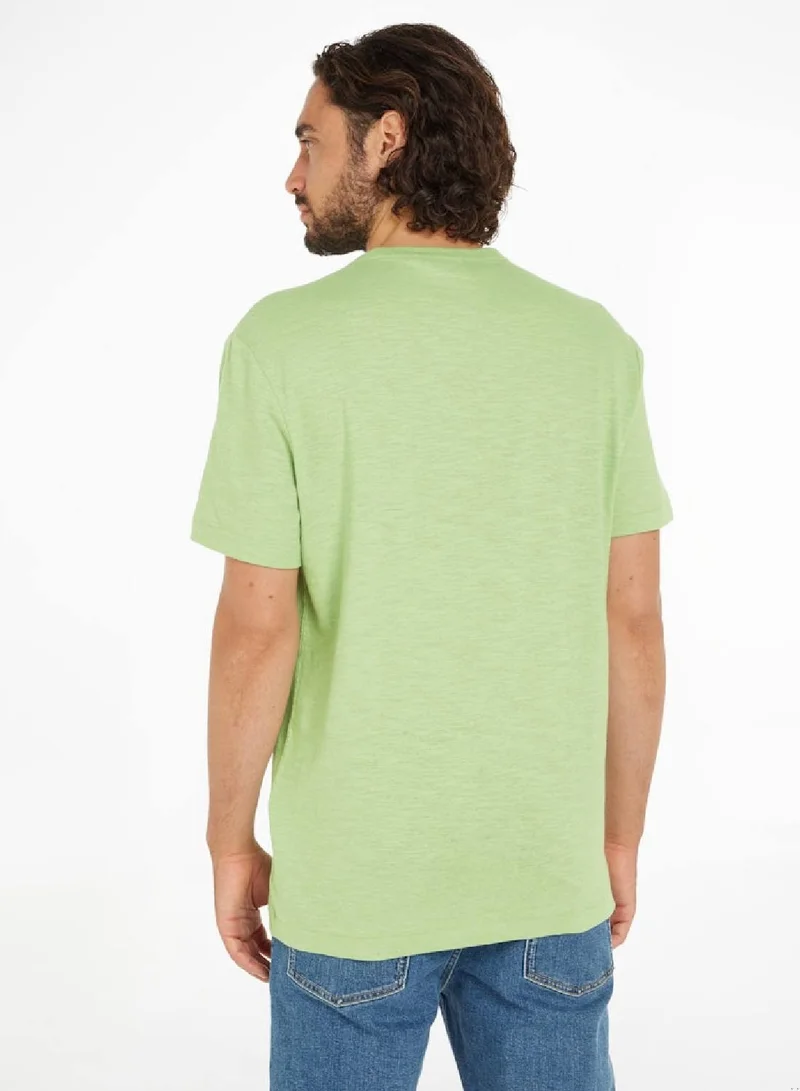 CALVIN KLEIN Cotton Linen T-Shirt