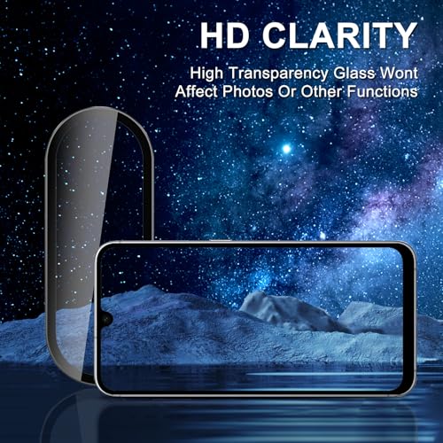 Avocase for Samsung Galaxy A36/A56 Camera Lens Protector, Individual Metal Ring Tempered Glass Lens Cover, [Strong Adsorption] Scratch Resistant Ultra-Thin HD Clear Lens Cover, 1 Set-Black - Image 4