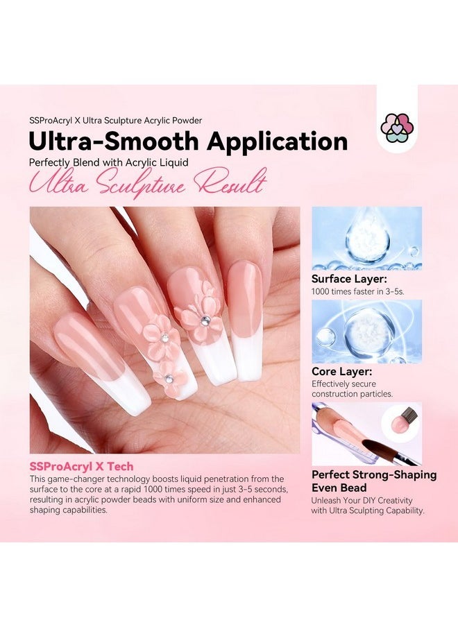 Saviland Pink Acrylic Powder Super-Hard: 5.29Oz Keratin Acrylic Powder Smoother Acrylic Nail Powder Bubble Free Professional Nail Powder For Nail Extension & 3D Carving Acrylic Nail Kit Home Salon  - Image 4