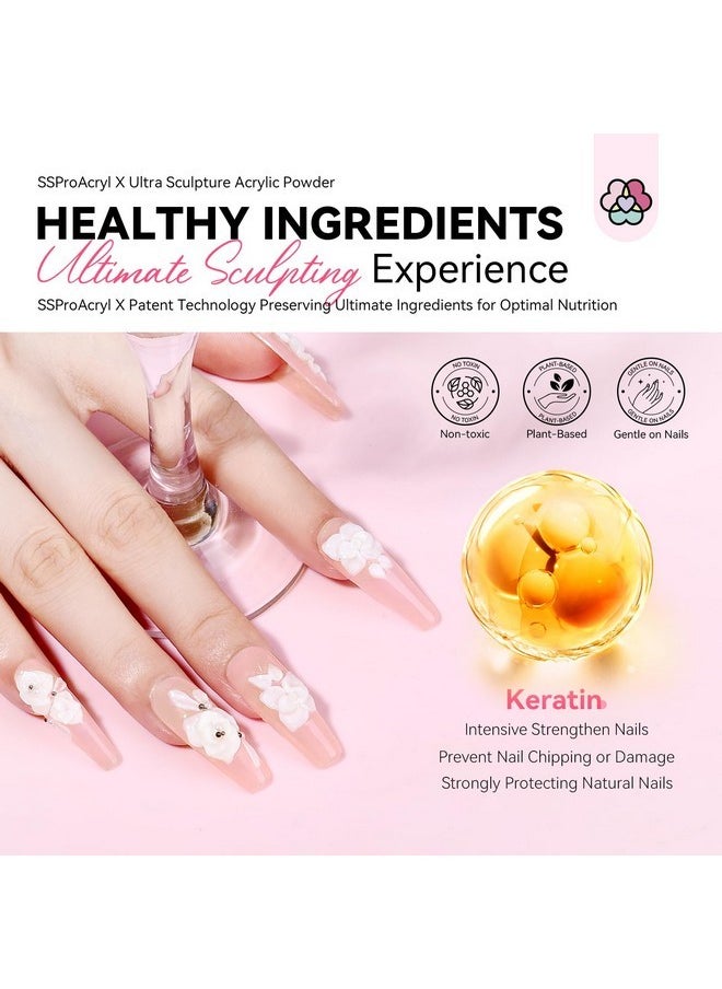 Saviland Pink Acrylic Powder Super-Hard: 5.29Oz Keratin Acrylic Powder Smoother Acrylic Nail Powder Bubble Free Professional Nail Powder For Nail Extension & 3D Carving Acrylic Nail Kit Home Salon  - Image 5