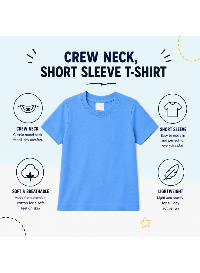 Printshop4me Kids Round Neck Girls T Shirt 170 GSM Pure Cotton Basic Colors - Image 3