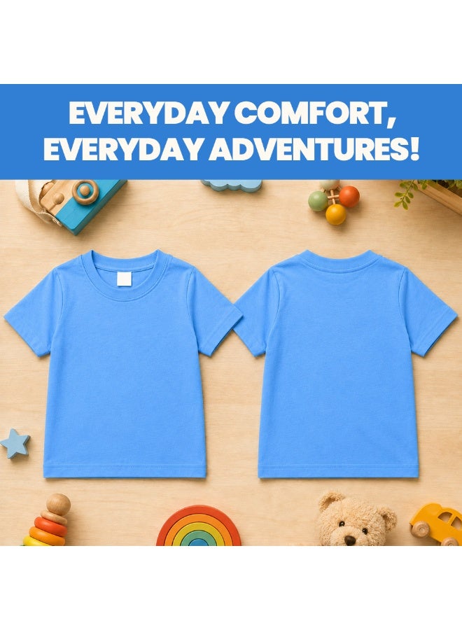 Printshop4me Kids Round Neck Girls T Shirt 170 GSM Pure Cotton Basic Colors - Image 4
