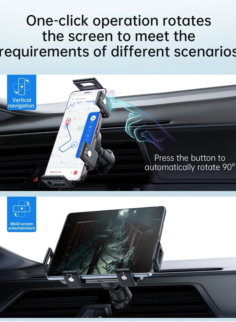 AROAQ Wireless Car Charger, Dual Coil Foldable Screen Car Wireless Charger, Non Slip Stable Automatic Induction Air Vent Phone Charger Holder, Shock Absorbing Smart Sensor Mobile Charger Stand For Car - Image 4