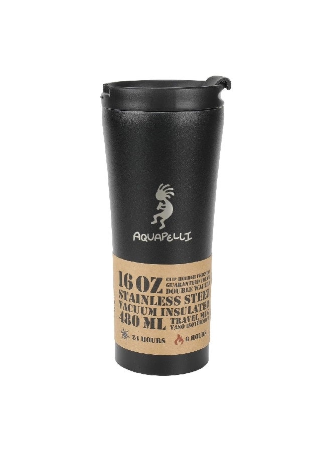 اكوابيلي 90048 أكوابيلي سي 116 كوب للسفر عازل للحرارة مزدوج الجدار أسود ميدنايت 480 مل - Image 2