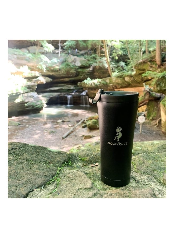 اكوابيلي 90048 أكوابيلي سي 116 كوب للسفر عازل للحرارة مزدوج الجدار أسود ميدنايت 480 مل - Image 3