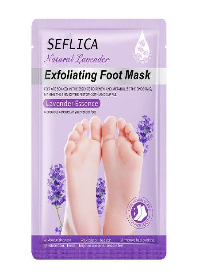 SEFLICA® Foot Peeling Mask (1 Pair), Korean Peeling & Exfoliating | Deep Exfoliation with Glycolic Acid, Removes Dead Skin, Cruelty-Free, Foot Peel Off Mask (1 Pair Foots Masks - Lavender) - Image 1