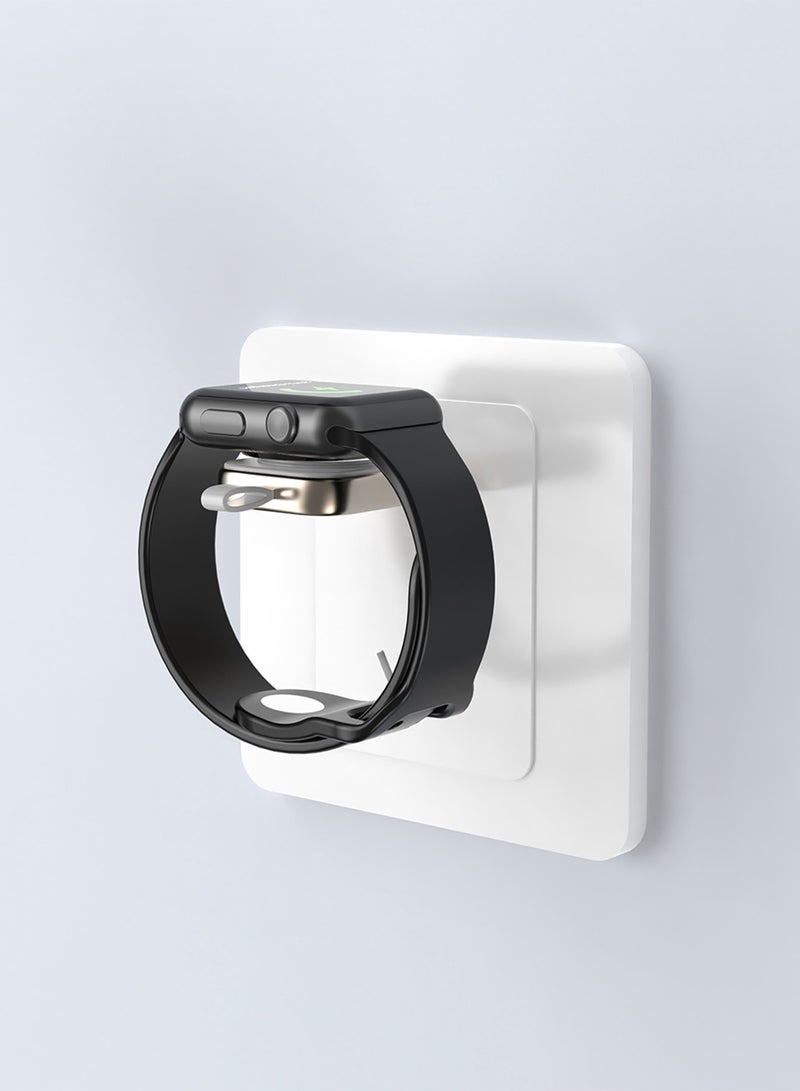 NOXO WCHN-1 M Magnetic Wireless Watch Charger – Portable USB-C Power for Apple Watch - White - Image 1