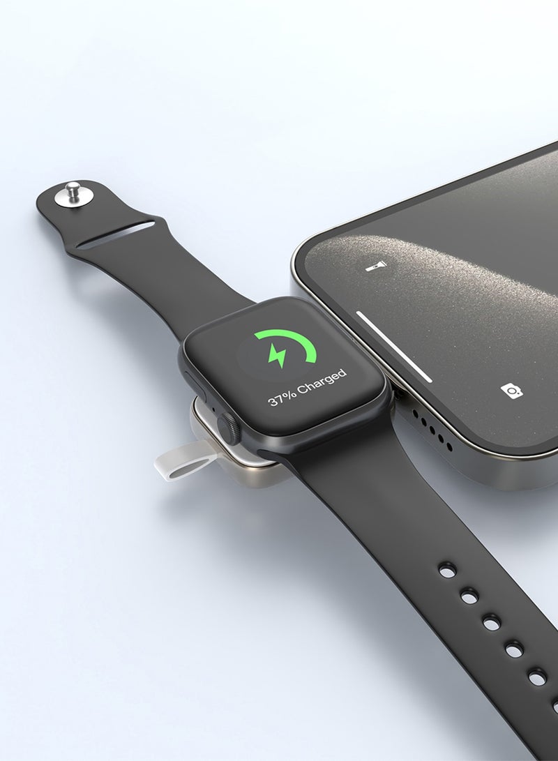 NOXO WCHN-1 M Magnetic Wireless Watch Charger – Portable USB-C Power for Apple Watch - White - Image 5
