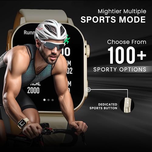 HAMMER Arctic 2.04" Super AMOLED Smart Watch, Metallic Build, BT Calling, Always On Display, Rotating Crown, Split Screen, Health Tracking, Smart Watch for Men, Women, Girls, Boys (Champagne Gold) - Image 5